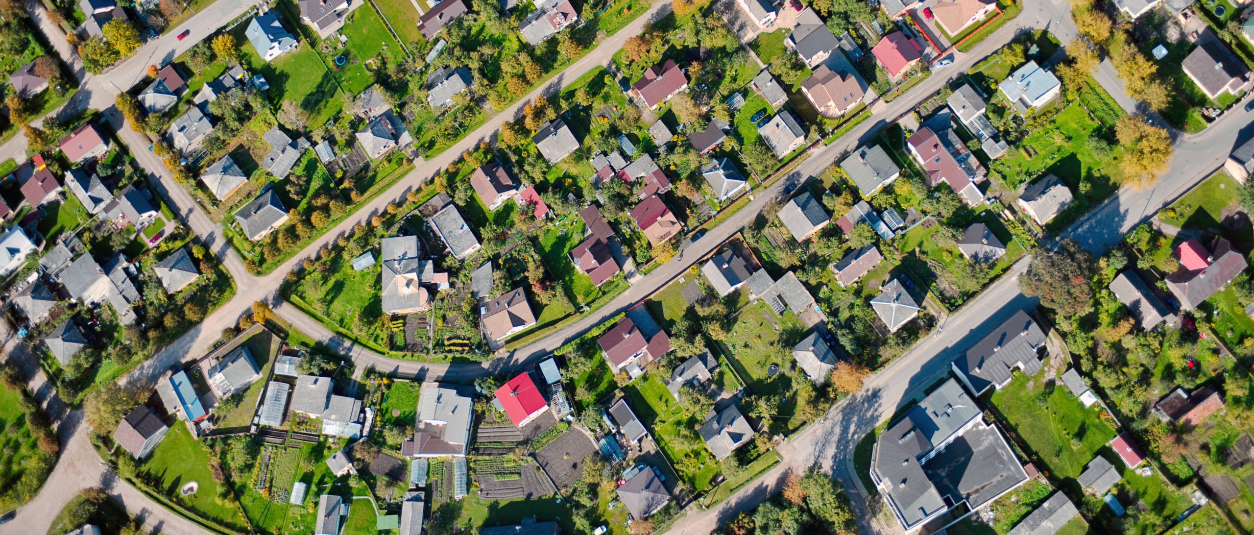 birds eye view of homes