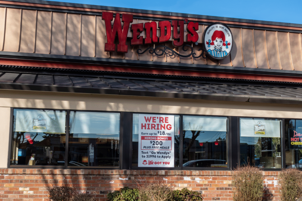 Wendy's offers up to $18/ hour