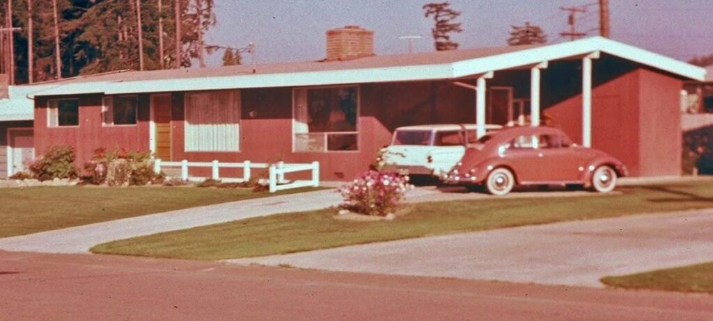 a house, car and carport